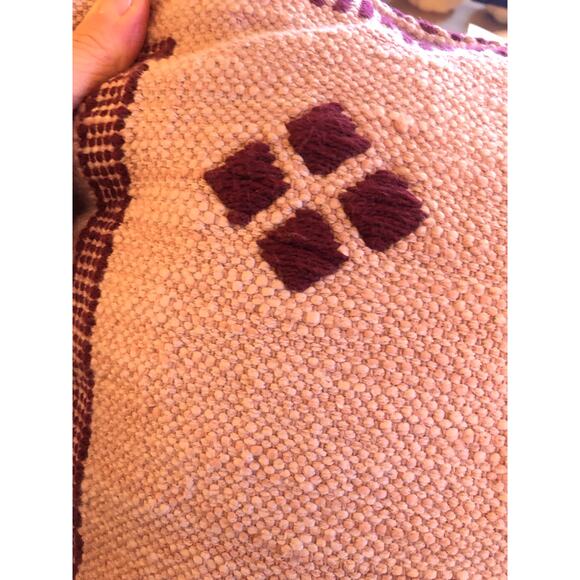 Threshold NWOT Cactus Silk Woven Square Diamond Decorative Pillow Mauve - Picture 5 of 7